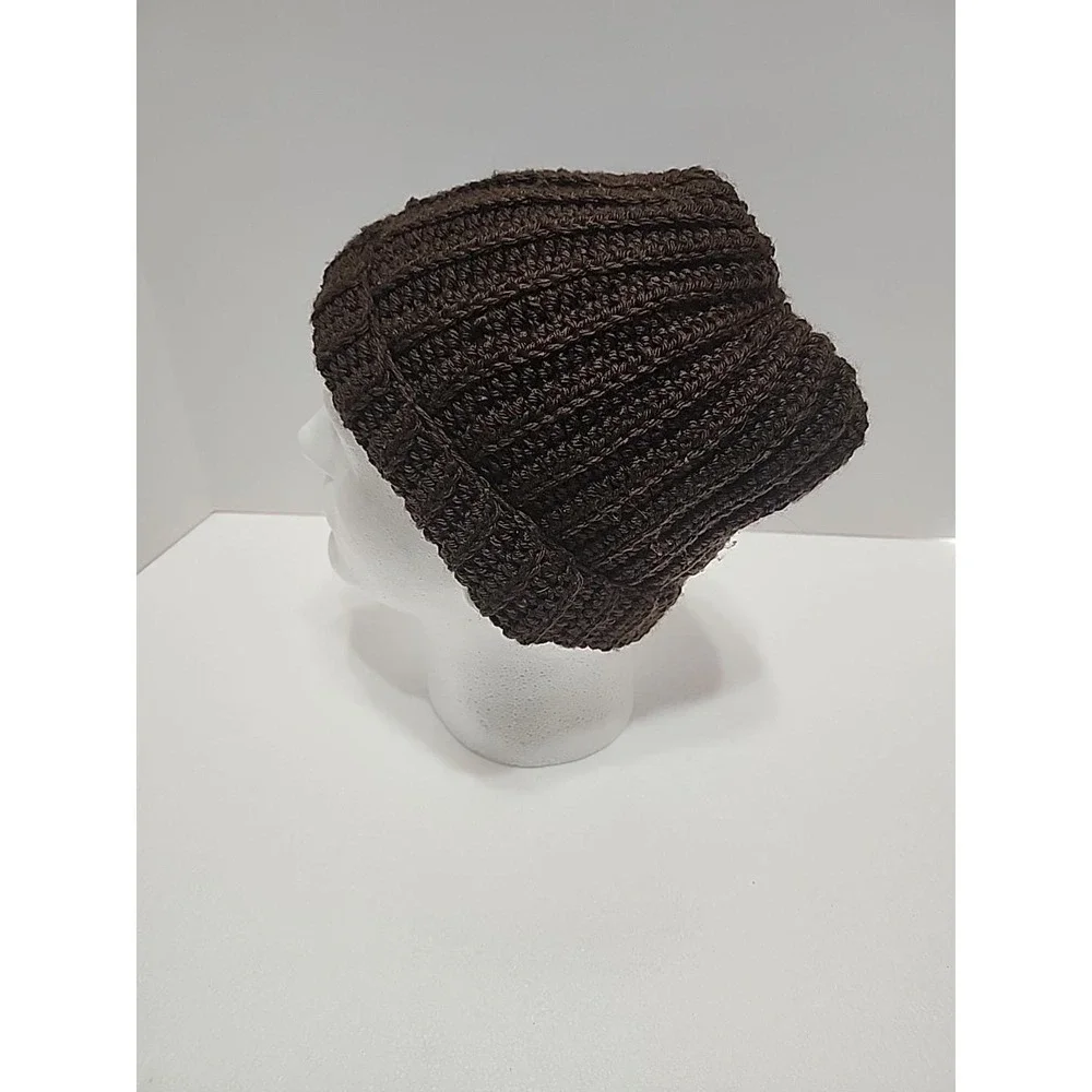 Homemade Crocheted boy's hat brown made in the USA 20inch‎ Hat